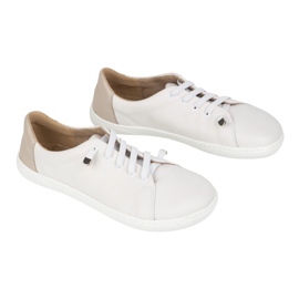 WASAK Zapatos descalzos de mujer cuero minimalista 0771W blanco 13