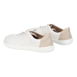 WASAK Zapatos descalzos de mujer cuero minimalista 0771W blanco 9