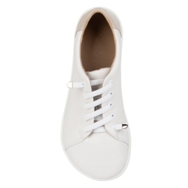 WASAK Zapatos descalzos de mujer cuero minimalista 0771W blanco 10