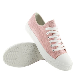 Deportivas rosas de mujer T-1717 Rosa rosado 4