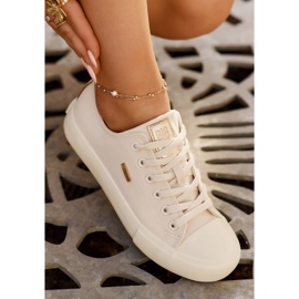 Zapatillas de deporte de material para mujeres Big Star RR274768 beige 6