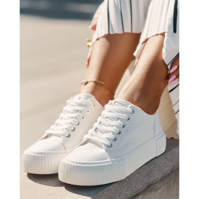 Zapatillas de deporte de material para mujeres Big Star RR274405 White blanco 2