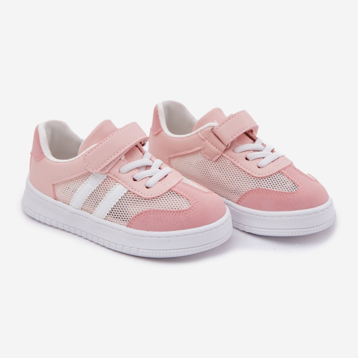 Zapatillas para niños velcro rosa rosado 1