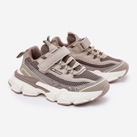 Zapatillas deportivas de zapatillas para caqui velcro beige 1