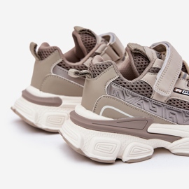 Zapatillas deportivas de zapatillas para caqui velcro beige 2
