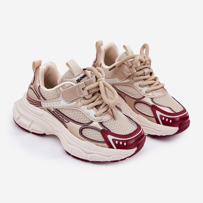 Zapatillas para niños en una suela de oro gruesa dorado 1