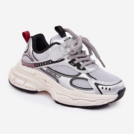 Zapatillas de deporte para niños en una placa gruesa de plata xairana 4
