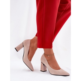 Vinceza Bombas elegantes en el pilar beige Vincez 62223 6