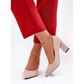 Vinceza Bombas elegantes en el pilar beige Vincez 62223 4