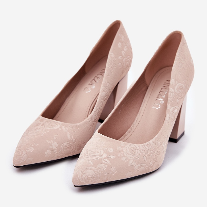 Vinceza Bombas elegantes en el pilar beige Vincez 62223 2