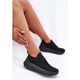 Zapatos deportivos femeninos livianos livianos Big Star RR274A132 Sistema de alta polisos Sistema negro 6