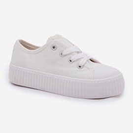 Big Star RR374009 Białe Lace -Up zapatillas de deporte blanco 8