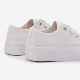 Big Star RR374009 Białe Lace -Up zapatillas de deporte blanco 3