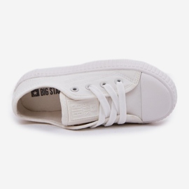 Big Star RR374009 Białe Lace -Up zapatillas de deporte blanco 4