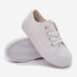 Big Star RR374009 Białe Lace -Up zapatillas de deporte blanco 6