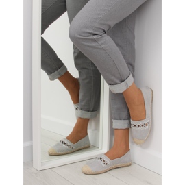 Alpargatas grises para mujer SK135 Plata 5