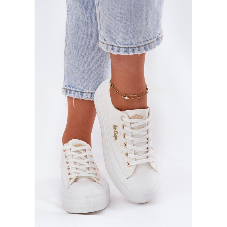 Zapatillas para mujeres en la plataforma Lee Cooper LCW-25-02-3289 White blanco 2