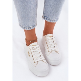 Zapatillas para mujeres en la plataforma Lee Cooper LCW-25-02-3289 White blanco 3