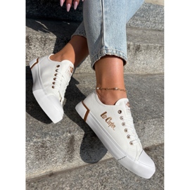 Zapatillas de deporte de material para mujeres Lee Cooper LCW-25-31-3428L White blanco 4