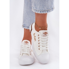 Zapatillas de deporte de material para mujeres Lee Cooper LCW-25-31-3428L White blanco 3