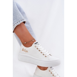 Zapatillas de deporte femeninas en la plataforma blanca Lee Cooper LCW-24-44-2462L blanco 5