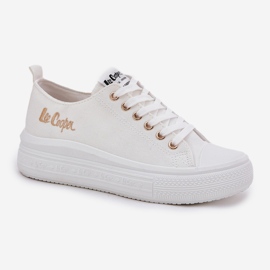 Zapatillas de deporte femeninas en la plataforma blanca Lee Cooper LCW-24-44-2462L blanco 4