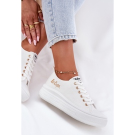 Zapatillas de deporte femeninas en la plataforma blanca Lee Cooper LCW-24-44-2462L blanco 6