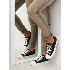 Negro SM-2738 Deportivas negras de mujer con tachuelas 3