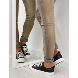 Negro SM-2738 Deportivas negras de mujer con tachuelas 5