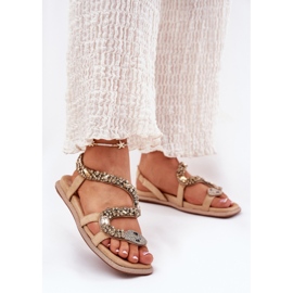 Sandalias de mujeres con decoración Eco Sonflower Artiker 56C1361 beige 2