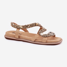 Sandalias de mujeres con decoración Eco Sonflower Artiker 56C1361 beige 4