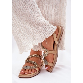 Sandalias de mujeres con decoración Eco Sonflower Artiker 56C1361 beige 6
