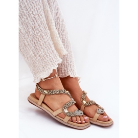 Sandalias de mujeres con decoración Eco Sonflower Artiker 56C1361 beige 8