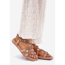 Sandalias de mujeres con decoración Eco Sonflower Artiker 56C1361 beige 1