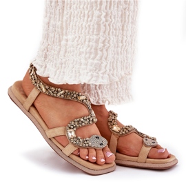 Sandalias de mujeres con decoración Eco Sonflower Artiker 56C1361 beige 10
