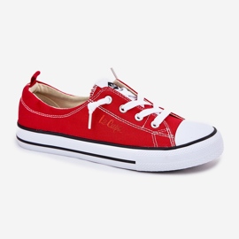 Material de zapatillas para mujeres Lee Cooper LCW-25-02-3298L Rojo 4