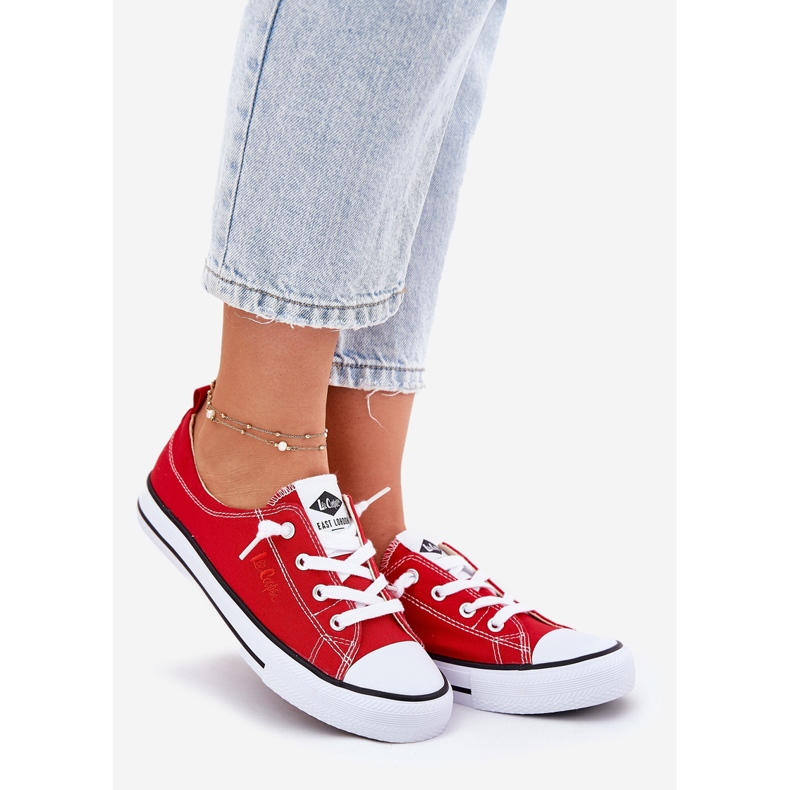 Material de zapatillas para mujeres Lee Cooper LCW-25-02-3298L Rojo 1