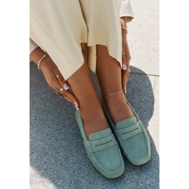 Mocasines de gamuza femenina Big Star RR274945 Verde 4