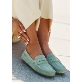 Mocasines de gamuza femenina Big Star RR274945 Verde 5