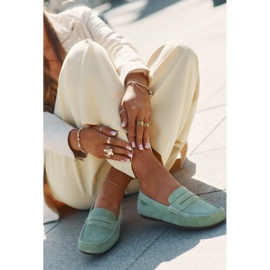 Mocasines de gamuza femenina Big Star RR274945 Verde 2