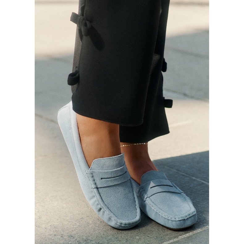 Mocasines de gamuza femenina Big Star RR274943 Azul 2