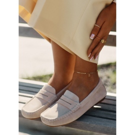 Mocasines de gamuza femenina Big Star RR274947 beige 2