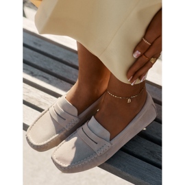 Mocasines de gamuza femenina Big Star RR274947 beige 13