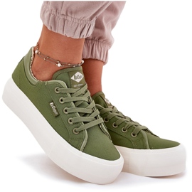 Zapatillas para mujeres en la plataforma Lee Cooper LCW-25-31-3449L Green verde 8