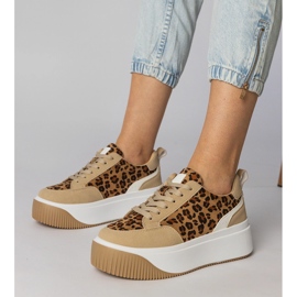 Zapatillas de leopardo femeninas de Ekozamszu marrón 1