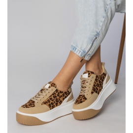 Zapatillas de leopardo femeninas de Ekozamszu marrón 2