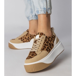 Zapatillas de leopardo femeninas de Ekozamszu marrón 3