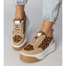 Zapatillas de leopardo femeninas de Ekozamszu marrón 4