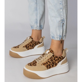 Zapatillas de leopardo femeninas de Ekozamszu marrón 5