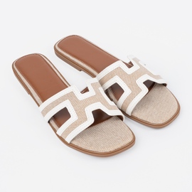 Seastar Chanclas de mujer blancas con suela plana. blanco 2